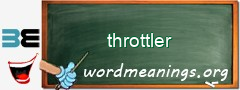 WordMeaning blackboard for throttler